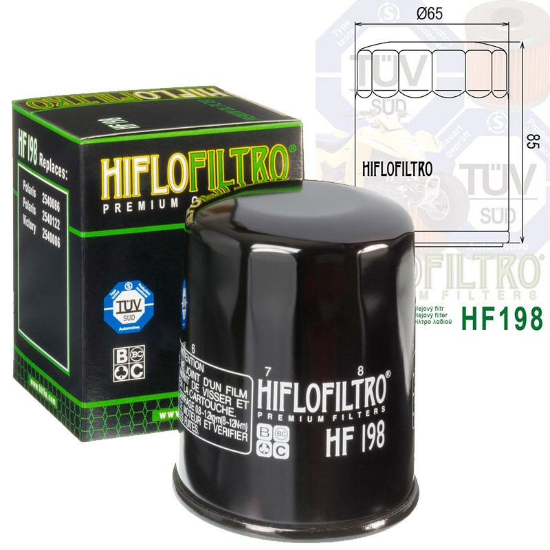 Filtre à huile HIFLOFILTRO HF198 Polaris Filtre à huile HIFLOFILTRO HF198 Polaris