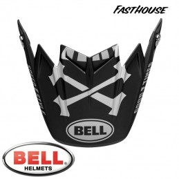 Visière BELL MOTO 9 FLEX FASTHOUSE WRWF Black-White-Gray