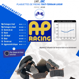 Plaquettes de frein arrières AP RACING 250 CR