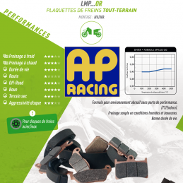 Plaquettes de frein arrières AP RACING 85 CR