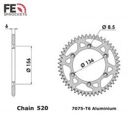 Couronne aluminium FE-SPROCKET 300 EC