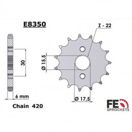 Pignon SPROCKETS HONDA 85 CR