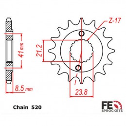 Pignon FE-SPROCKETS HONDA 400 XR