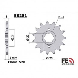 Pignon FE-SPROCKETS HONDA 600 XR