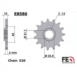 Pignon FE-SPROCKETS HONDA 650 XR