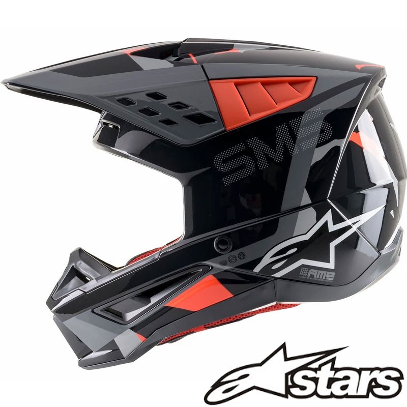 Casque ALPINESTARS ROVER S-M5 Black-Red-Gray Casque ALPINESTARS ROVER S-M5 Black-Red-Gray