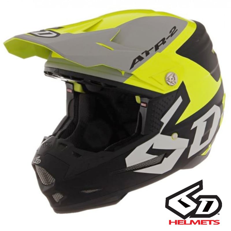 Casque 6D ATR-2 Helo Gray-Yellow