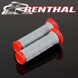 Poignées quad RENTHAL Dual grip rouge