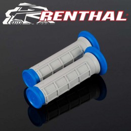 Poignées quad RENTHAL Dual grip bleu