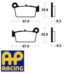Plaquettes de frein AP RACING LMP390OR