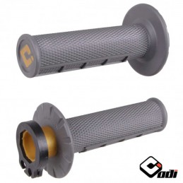 Poignées lock-on ODI MX V2 Half-Waffle graphite