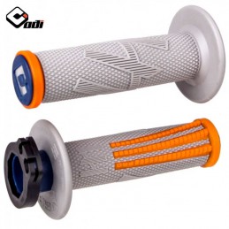 Poignées lock-on ODI Emig Pro grey-orange