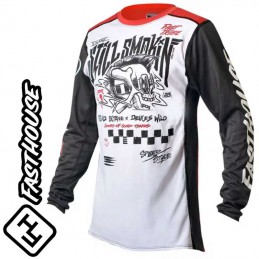 Maillot FASTHOUSE STILL SMOKIN White-Red