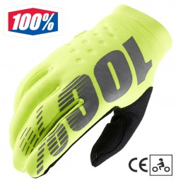 Gants 100% BRISKER Homologués CE Jaune fluo