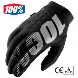 Gants homologués 100% BRISKER Noir
