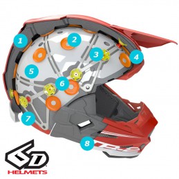 Casque 6D ATR-2 MERGE Orange-Gray-Black
