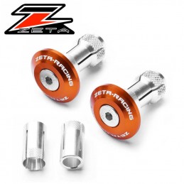 Embouts de guidon ZETA ø14-18mm orange