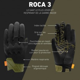 Gants moto RACER ROCA-3 Noir