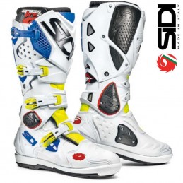 Bottes SIDI CROSSFIRE 2 SRS White-Blue-Yellow