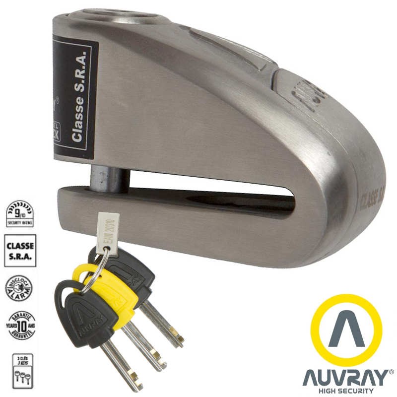 Antivol bloc disque alarme AUVRAY DK10 Classe SRA Antivol bloc disque alarme AUVRAY DK10 Classe SRA