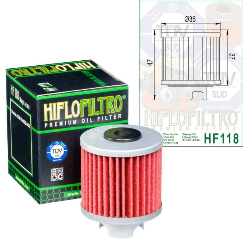 Filtre à huile HIFLOFILTRO HF118 Filtre à huile HIFLOFILTRO HF118