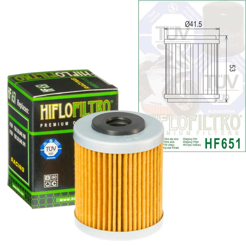 Filtre à huile HIFLOFILTRO HF651 Filtre à huile HIFLOFILTRO HF651