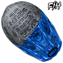 Casque BELL MOTO-10 FASTHOUSE DID Bleu-Gris