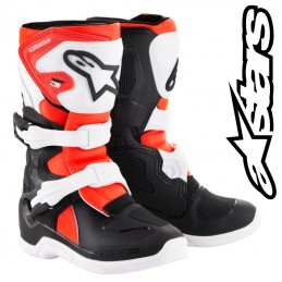 Bottes ALPINESTARS TECH 3S KIDS Black-White-Red fluo