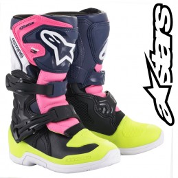 Bottes ALPINESTARS TECH 3S KIDS Navy-Blue-pink