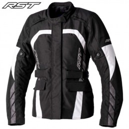 Blouson femme RST Alpha 5 Noir-Blanc