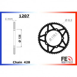 Couronne acier FE-SPROCKETS 50 SHERCO