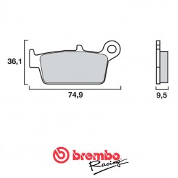 Plaquettes de frein arrières BREMBO 400 DRZ