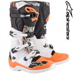 Bottes ALPINESTARS TECH 5 White-Black-Orange flo