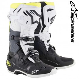 Bottes ALPINESTARS TECH 10 Black-White-Yellow