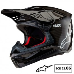 Casque ALPINESTARS S-M10 SOLID Glossy carbon ECE 22-06