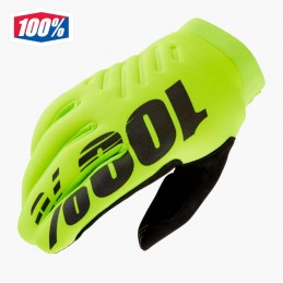 Gants 100% BRISKER Jaune fluo