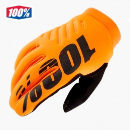 Gants 100% BRISKER Orange fluo