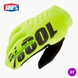 Gants enfant 100% BRISKER Jaune fluo