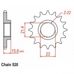 Pignon FE-SPROCKETS YAMAHA 600 XT