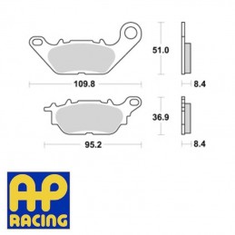 Plaquettes de frein AP RACING LMP458ST