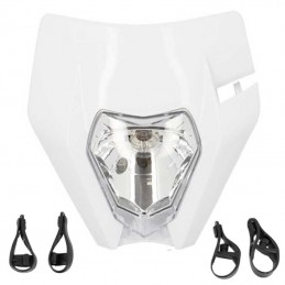 Plaque phare type KTM blanche