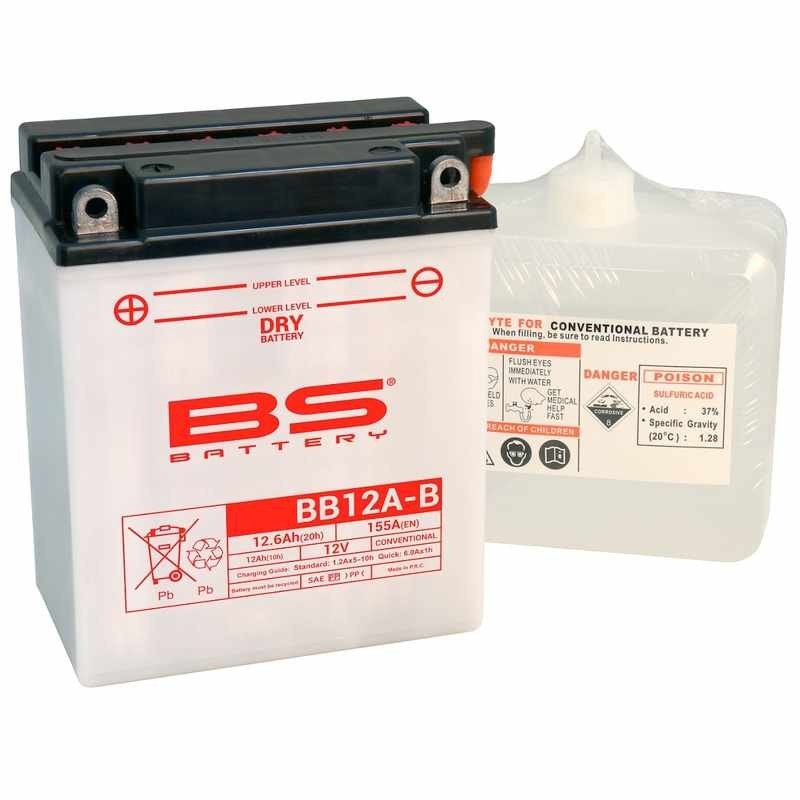 Batterie BS BB12A-B + pack d'acide