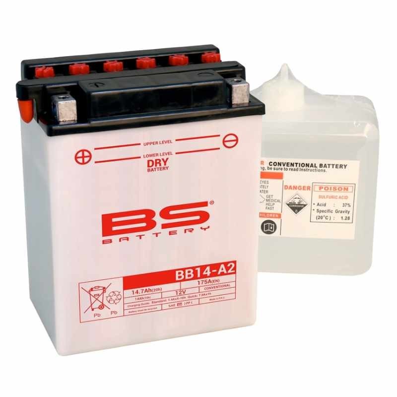 Batterie BS BB14A-A2 + pack d'acide