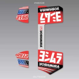Kit stickers YOSHIMURA RS-12 rouge