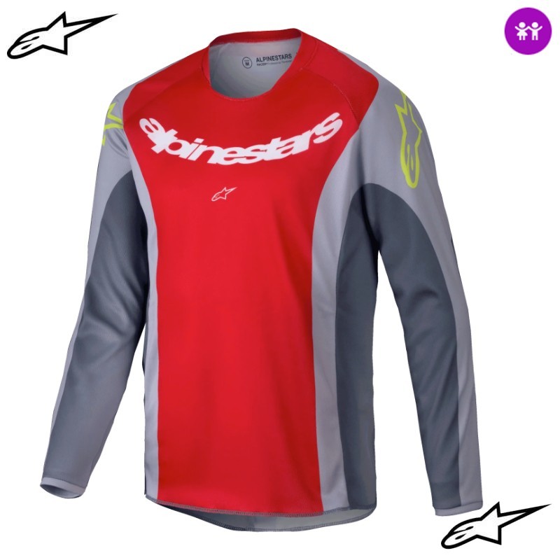 Maillot enfant ALPINESTARS RACER Melt red gray Maillot enfant ALPINESTARS RACER Melt red gray