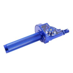 Poignée de gaz aluminium CNC Bleu