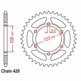 Couronne acier standard DERBI