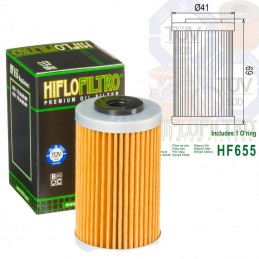 Filtre à huile HIFLOFILTRO HF655