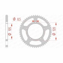 Couronne acier APRILIA 50 RX