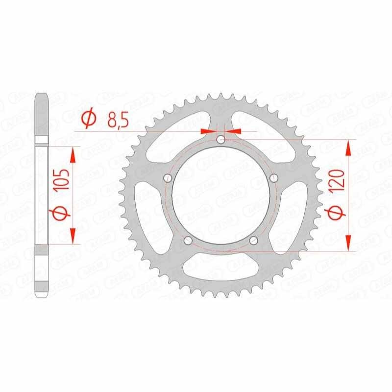 Couronne acier APRILIA 50 RX Couronne acier APRILIA 50 RX